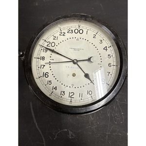 CHELSEA ANTIQUE SHIPS CLOCK~U.S. GOVERNMENT ~8” DIAL~24 HR DIAL